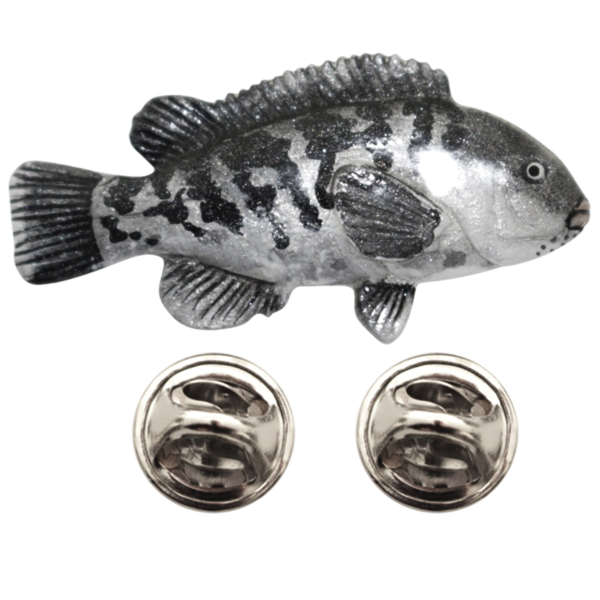 Blackfish Pin ~ Hand Painted ~ Lapel Pin ~ Sarah's Treats & Treasures